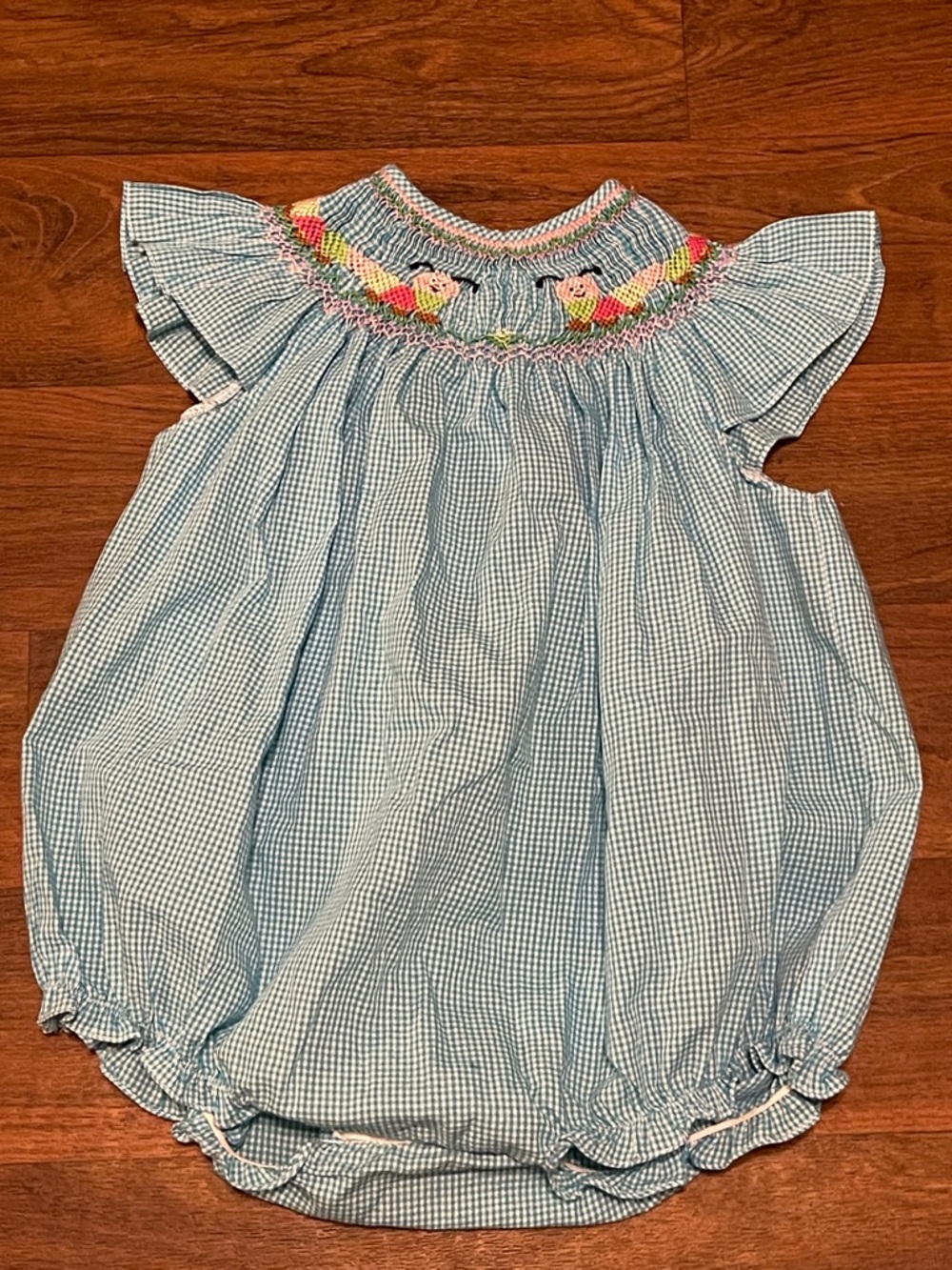 Rosalina Collections Smocked Caterpillar Bubble Size 18 Mos